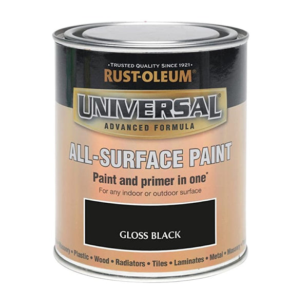 Rust-Oleum All Surface Paint Black 250ml (Gloss)