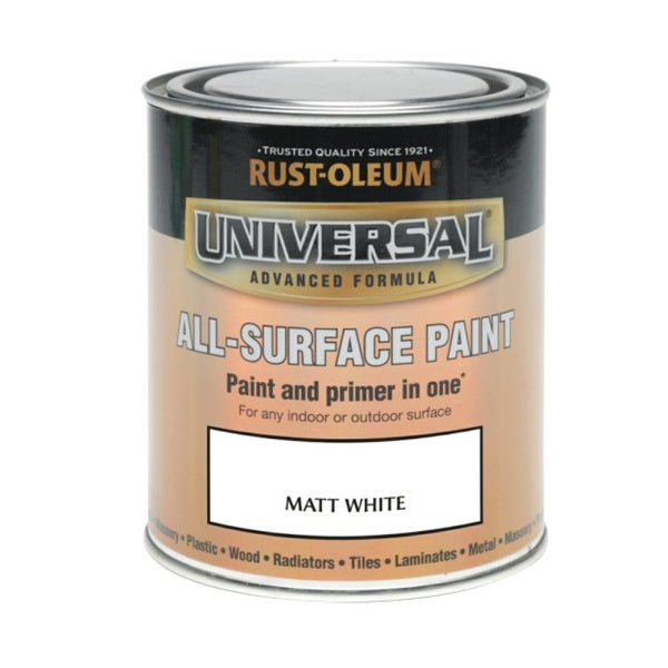 Rust-Oleum All Surface Paint White 250ml (Matt)