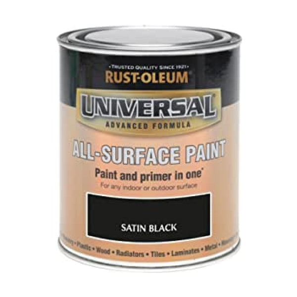 Rust-Oleum All Surface Paint Black 250ml (Satin)