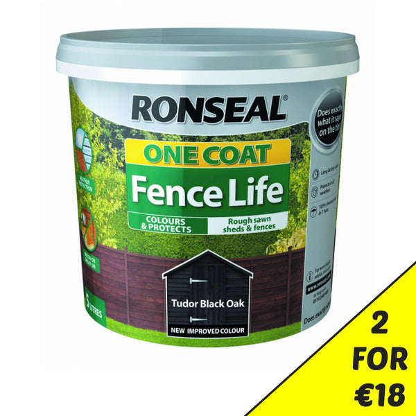 One Coat Fence Life 5L Tudor Black Oak