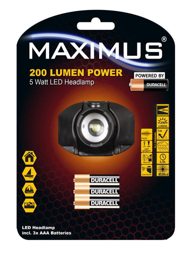 Maximus LED Headlamp 5W 200lm