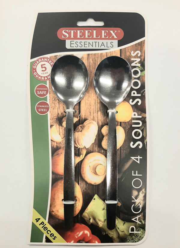 Steelex Essentials Soup Spoons 4pk