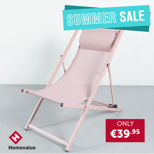 Beach Deck Chair Pink