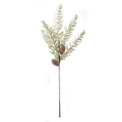 70cm Flocked Leaf Sprig