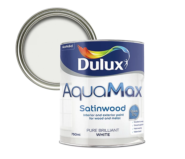 Aquamax Brilliant White Satinwood 750ml