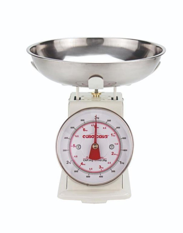 Traditional Mechanical Kitchen Scales 5kg Cream