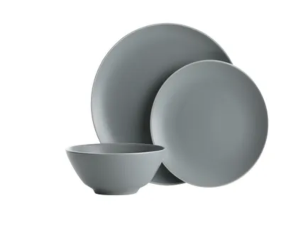 Classic 12 Piece Dinner Set Grey