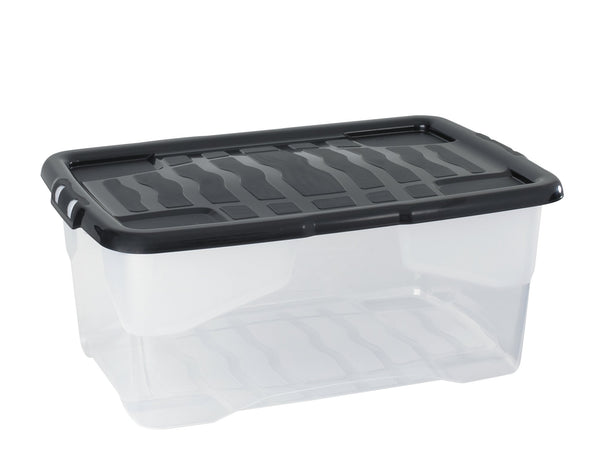 42lt Clear Storage Box with Lid