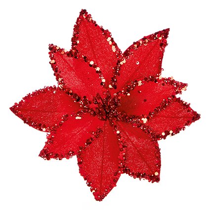 20cm Red Beaded with Clip