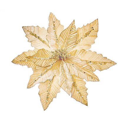 31cm Velvet Poinsettia with Clip