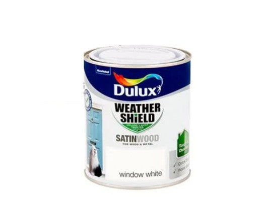 Dulux Exterior Satinwood Paint Window White 750ml