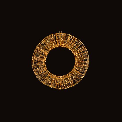 60cm Rose Gold Wreath with 720 LEDs