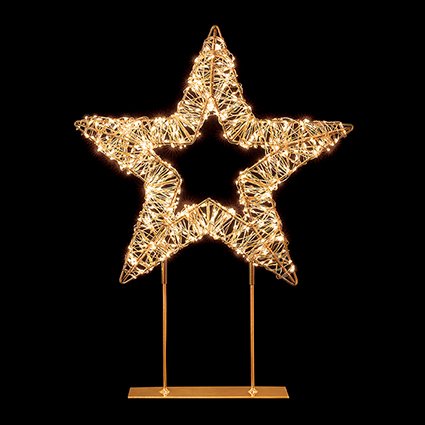 45cm Rose Gold Table Top Star