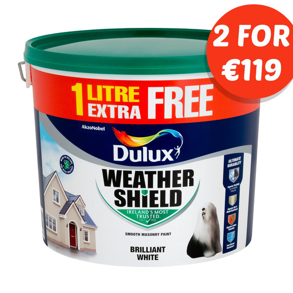 Dulux Weathershield White Masonry Paint 11lt