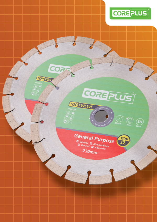 Coreplus 230mm Diamond Blade Twin Pack