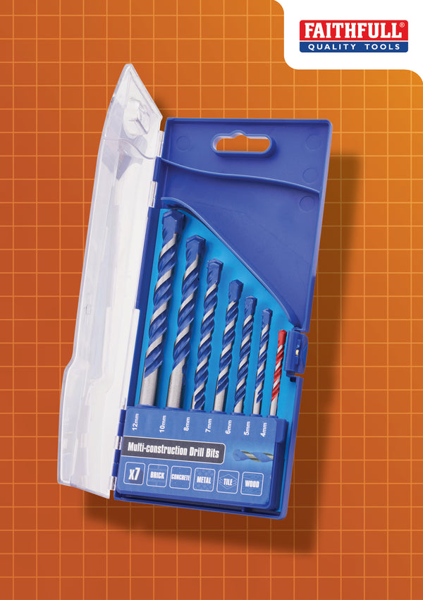 Faithfull Multi-Construction Drill Bit Set