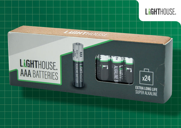 Lighthouse AAA Batteries 24 Pack