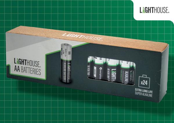 Lighthouse AA Batteries 24 Pack