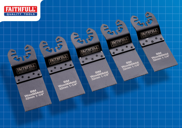 Faithfull 5 Flush Cut Multi-Tool Blades