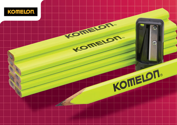 Komelon Carpenters Pencils & Sharpener Set
