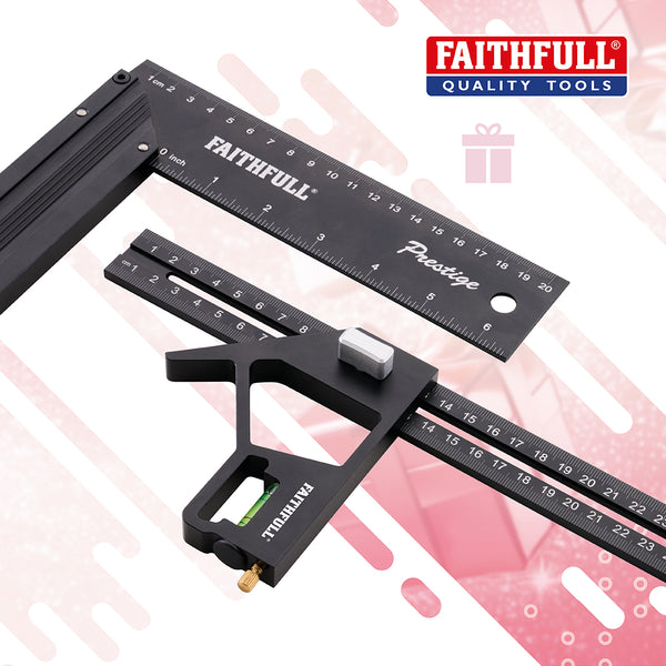 Faithfull 200mm Combi & Try Square Set
