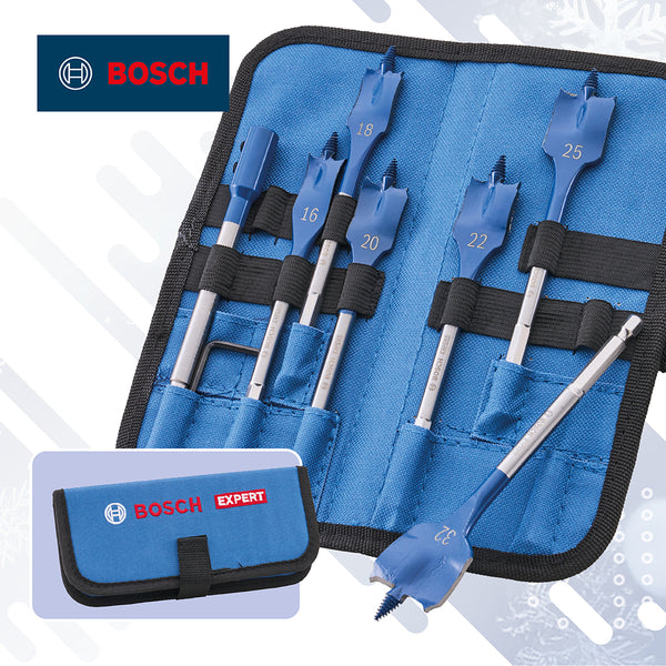 Bosch 7pc Flat Wood Bit Set