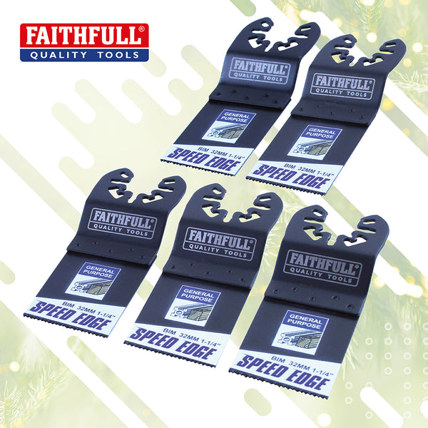 Faithfull 5pc Multi-Tool Speed Edge Blade Set
