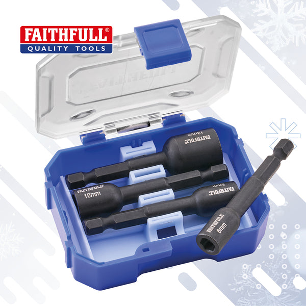 Faithfull 4 Piece Impact Nut Driver Set