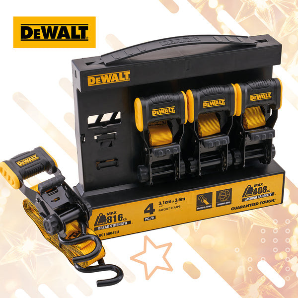 Dewalt 4 Piece Ratchet Strap Set