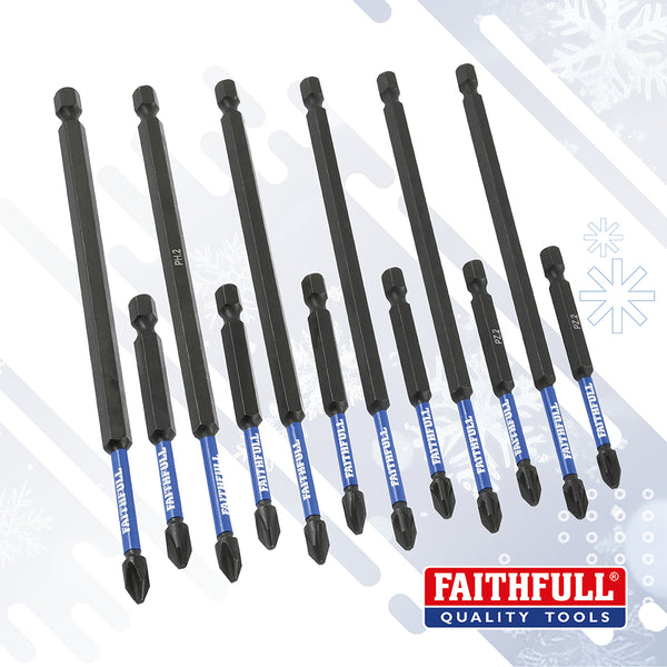 Faithfull 12pc Impact Driver Bit Set