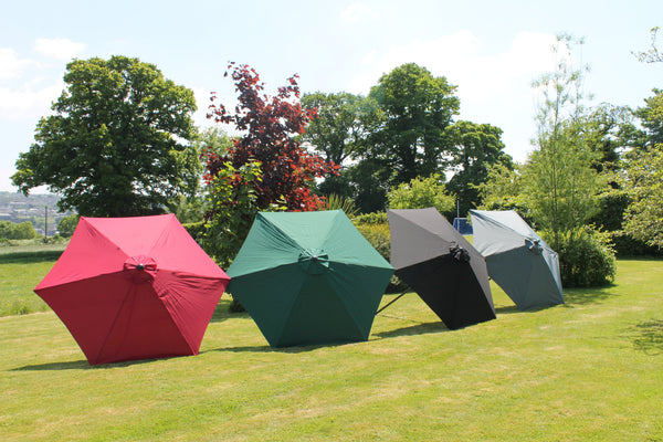 2.7m Grey Parasol With Crank
