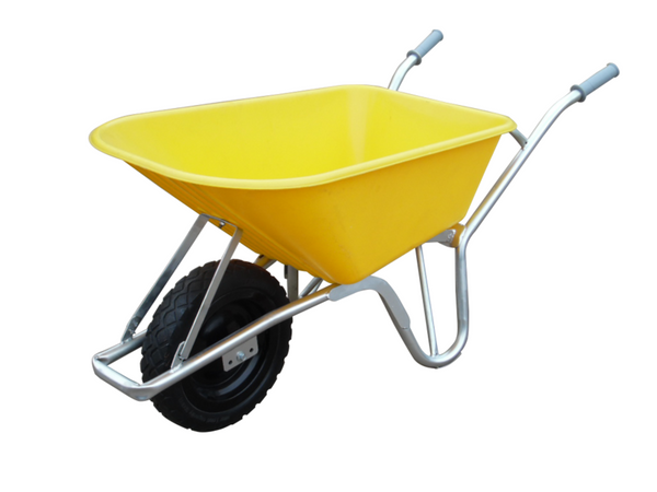 100ltr. Yellow Sitebuilder Wheelbarrow C/W Pumped Wheel