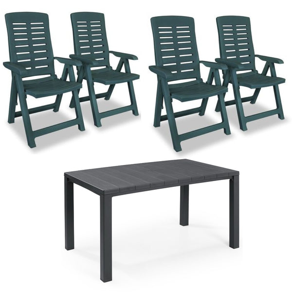 Loire 4 Seater Relaxer Dining Set