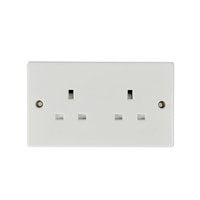 Powermaster 13amp 2 Gang Socket Unswitched