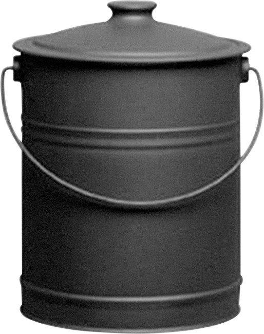 Essentials Coal Bucket With Lid Black