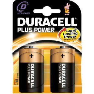 Duracell Plus Power D Batteries 2pk