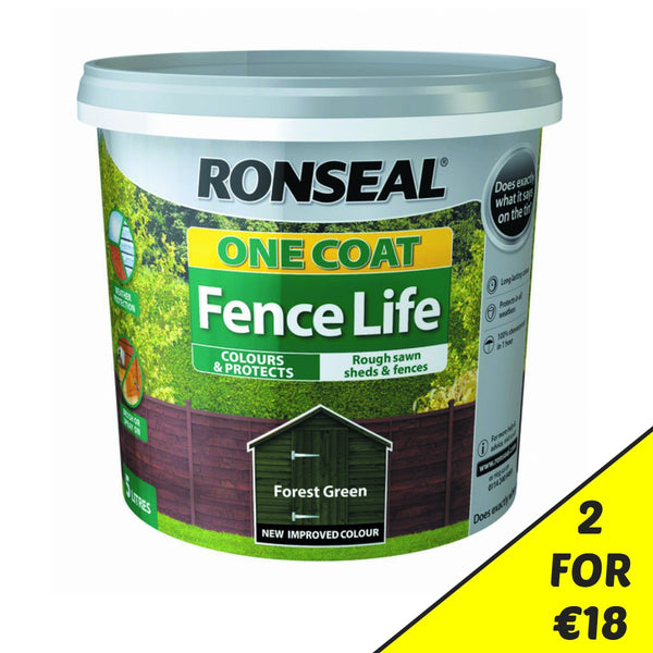 One Coat Fence Life 5L Forest Green