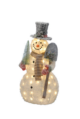 LED Snowman with Shovel 90cm