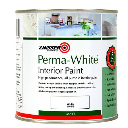 Zinsser Perma White Interior Matt Paint 2.5lt