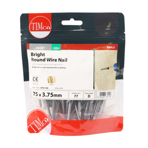 75mm Round Wire Nails Bag