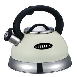 Steelex 2.7lt Cream Whistling Stove Kettle