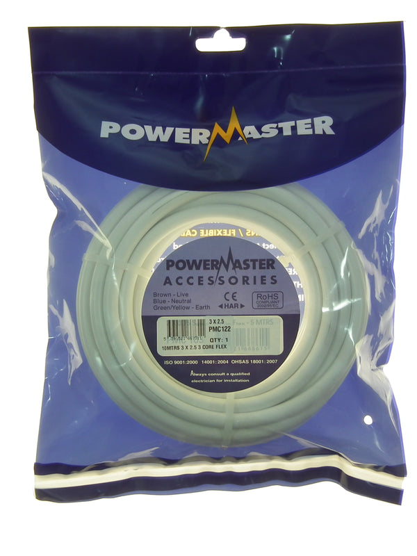 Powermaster 3X2.5 White Flex 10m