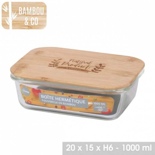 Bamboo Airtight Food Container 1000ml