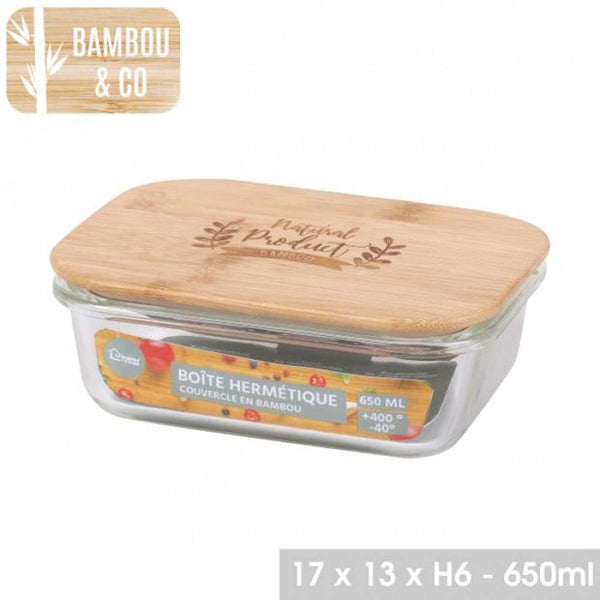 Bamboo Airtight Food Container 650ml