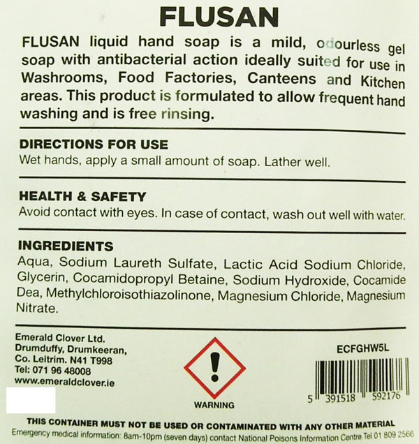 Flusan Anti-Bacterial Gel Hand Wash 185ml